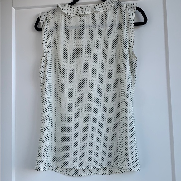LOFT 💕 Polka Dot Blouse - Ecru (off-white) with black dots - Picture 3 of 3